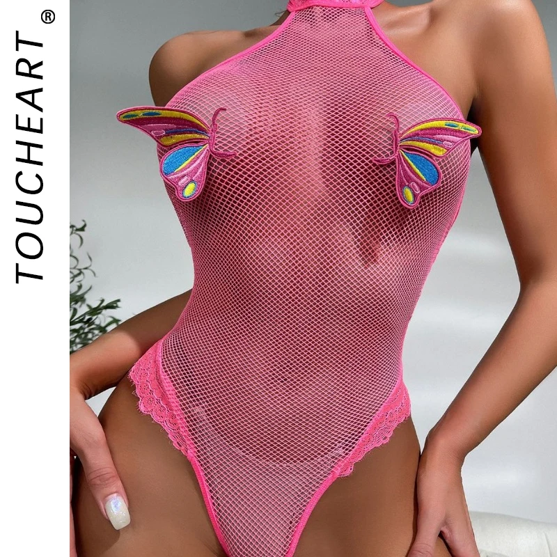 Toucheart Sexy Mesh Lace Jumpsuit For Women Hollow Breathable Backless Solid Color Bow Knot Embroidery Sexy Halter Jumpsuit New
Toucheart Sexy Mesh Lace Jumpsuit For Women Hollow Breathable Backless Solid Color Bow Knot Embroidery Sexy Halter Jumpsuit New