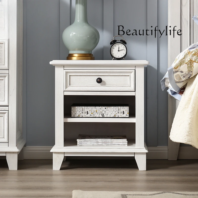 American Country Ash Wood Single Drawer Bedside Table European Retro Bedside Locker
American Country Ash Wood Single Drawer Bedside Table European Retro Bedside Locker
