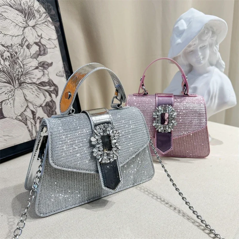 Silver Rhinestones Evening Bag Fashion Party Clutch Bag Wedding Wallet Luxury Designer Bag Small Square Crossbody Bags
Silver Rhinestones Evening Bag Fashion Party Clutch Bag Wedding Wallet Luxury Designer Bag Small Square Crossbody Bags
