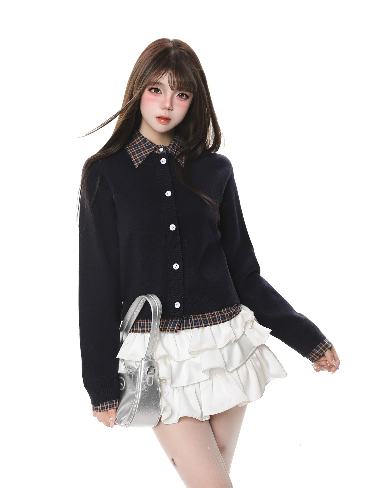 Retro Academic Style Spliced Knitted Cardigan Women's Loose Casual Color Block Sweater Spring New Arrival Long Sleeve Shirt
Retro Academic Style Spliced Knitted Cardigan Women's Loose Casual Color Block Sweater Spring New Arrival Long Sleeve Shirt