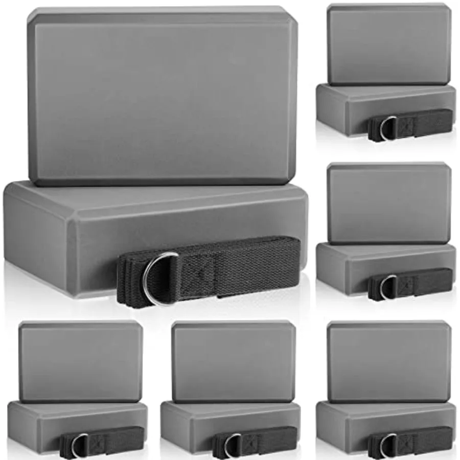 18 Pcs Yoga Blocks and Strap Set Include 12 EVA Foam Yoga Blocks Bulk 9"x6"x3" with 6 Adjustable 8 Feet Straps D Ring Non Slip
18 Pcs Yoga Blocks and Strap Set Include 12 EVA Foam Yoga Blocks Bulk 9"x6"x3" with 6 Adjustable 8 Feet Straps D Ring Non Slip