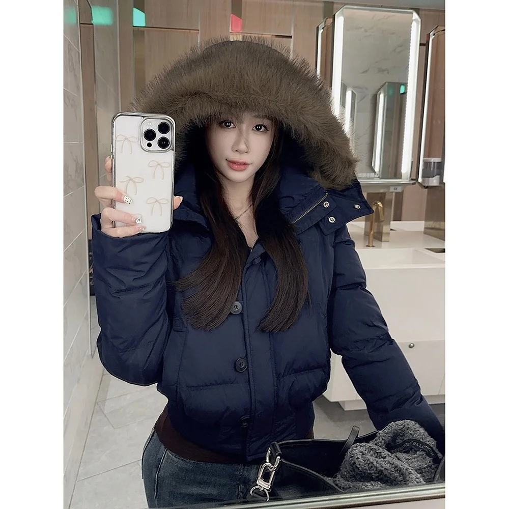 Зимнее пальто-пуховик Jaet, женское хлопковое пуховое пальто с меховым воротником и капюшоном, утягивающее теплое вязаное пальто небольшого размера, китайский заказ
Зимнее пальто-пуховик Jaet, женское хлопковое пуховое пальто с меховым воротником и капюшоном, утягивающее теплое вязаное пальто небольшого размера, китайский заказ