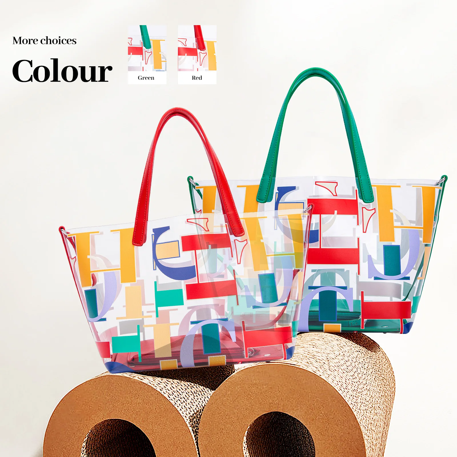 Carolina Herrera Dopamine Women's Bag for Everyday Wear with Casual Macaron-colored Transparent Large-capacity Shoulder Bag
Carolina Herrera Dopamine Women's Bag for Everyday Wear with Casual Macaron-colored Transparent Large-capacity Shoulder Bag