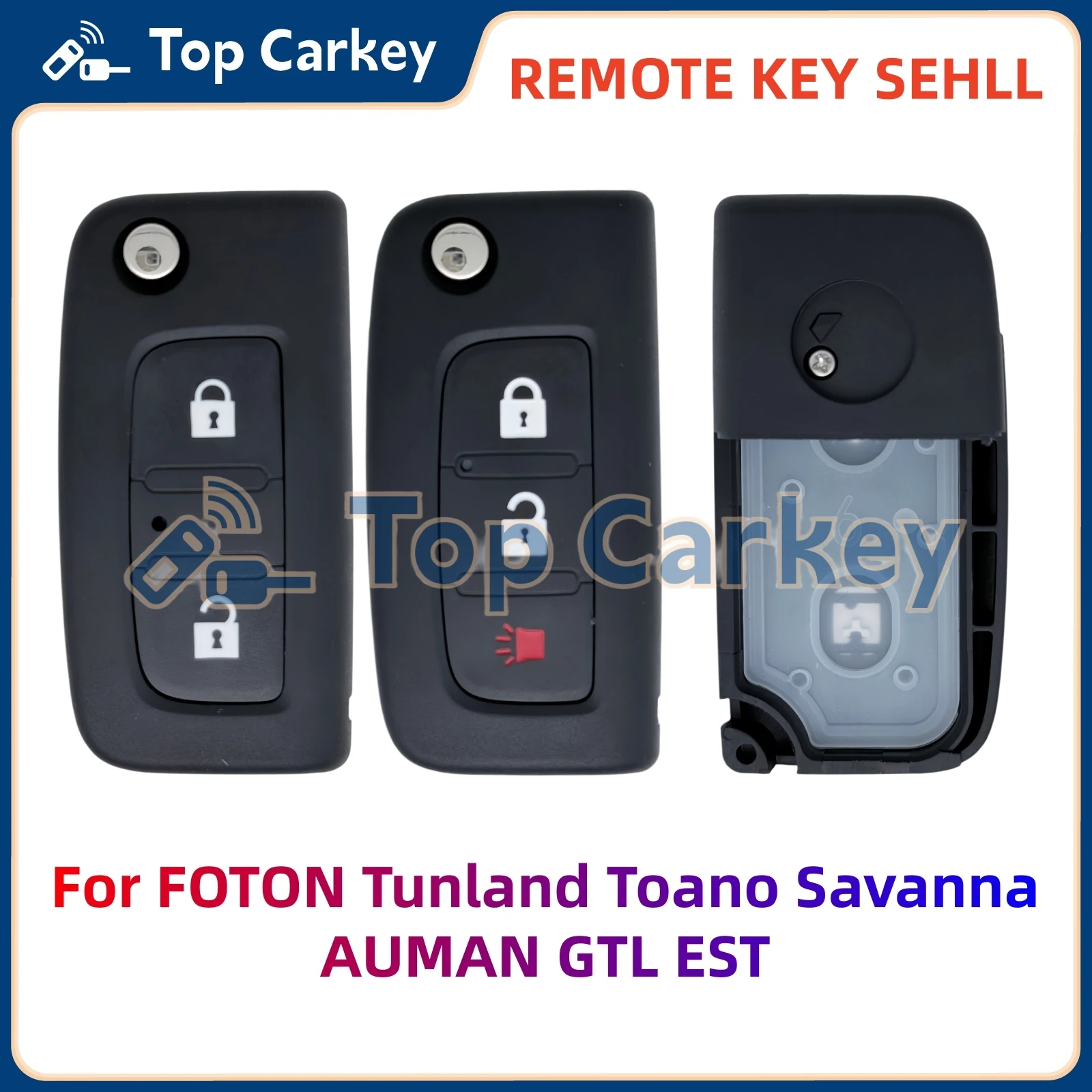 TopCarkey Replacement Flip Key Shell Case for FOTON Tunland Toano Savanna AUMAN GTL EST Key Fob Cover
TopCarkey Replacement Flip Key Shell Case for FOTON Tunland Toano Savanna AUMAN GTL EST Key Fob Cover
