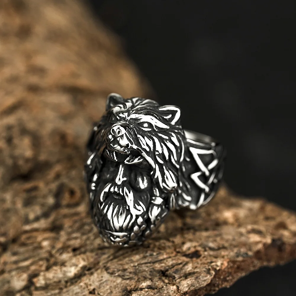 Nordic Vintage Odin Slavic Bear Viking Ring Stainless Steel Fashion Punk Personality Men Ring Amulet Jewelry Gift Dropshipping
Nordic Vintage Odin Slavic Bear Viking Ring Stainless Steel Fashion Punk Personality Men Ring Amulet Jewelry Gift Dropshipping