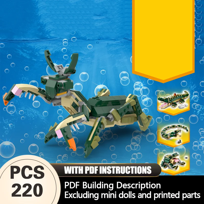 Creators Animal Series Model MOC Building Bricks 4-In-1 Crab Modular Technology Gifts Holiday Assemble Children Toys Suit
Creators Animal Series Model MOC Building Bricks 4-In-1 Crab Modular Technology Gifts Holiday Assemble Children Toys Suit
