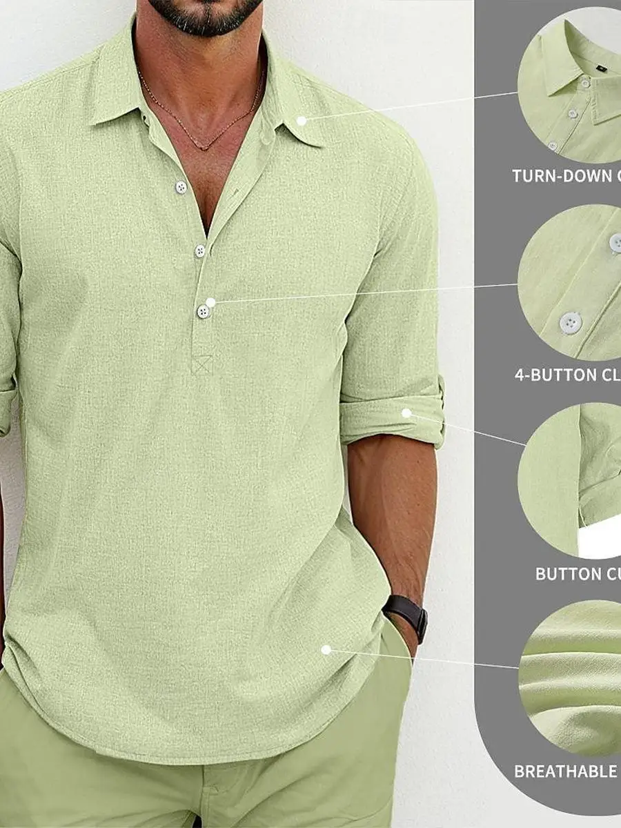 Мужская повседневная хлопковая одежда irt f Sve с отложным воротником Busin для отдыха, европейский размер, свободная посадка, длинная осенняя одежда 
Мужская повседневная хлопковая одежда irt f Sve с отложным воротником Busin для отдыха, европейский размер, свободная посадка, длинная осенняя одежда