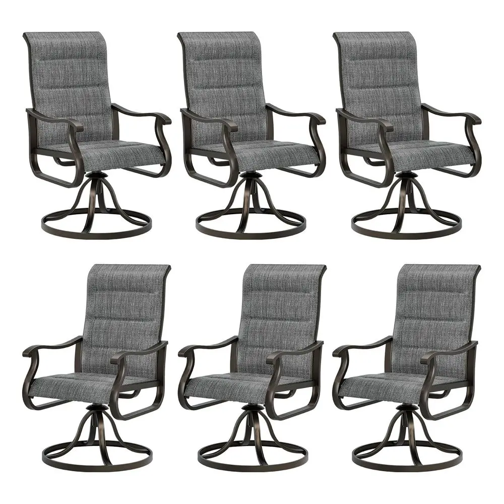 Patio Swivel Dining Chairs Set of 6, Outdoor Swivel Chairs High Back with All Weather Padded Textilene, Metal Rocking Frame for
Patio Swivel Dining Chairs Set of 6, Outdoor Swivel Chairs High Back with All Weather Padded Textilene, Metal Rocking Frame for