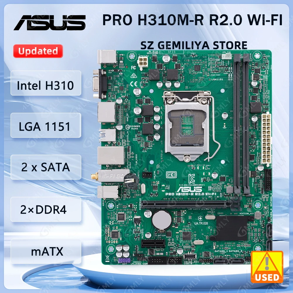 Материнская плата ASUS PRO H310M-R R2.0 WI-FI Intel H310 LGA 1151 DDR4 32 ГБ с поддержкой процессора Core i3-8100 Core i5-9400 Core i5-9600 i7-9700
Материнская плата ASUS PRO H310M-R R2.0 WI-FI Intel H310 LGA 1151 DDR4 32 ГБ с поддержкой процессора Core i3-8100 Core i5-9400 Core i5-9600 i7-9700
