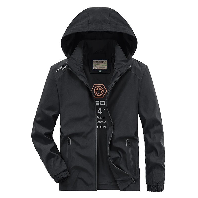 High Quality Spring Autumn Men's Fashion Trends Windbreaker Outdoor Mountaineering Suit Windproof and Waterproof Hooded Jacket
High Quality Spring Autumn Men's Fashion Trends Windbreaker Outdoor Mountaineering Suit Windproof and Waterproof Hooded Jacket