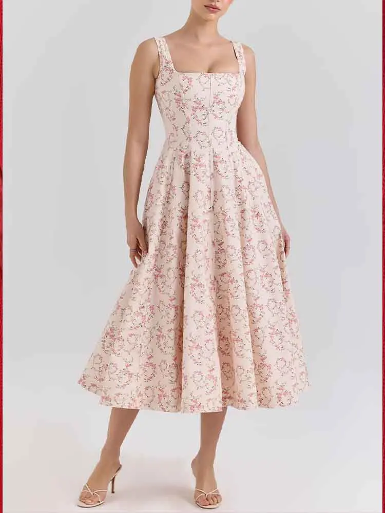 European style new women's clothing fashionable and versatile temperament simple waist slimming floral suspender dress
European style new women's clothing fashionable and versatile temperament simple waist slimming floral suspender dress