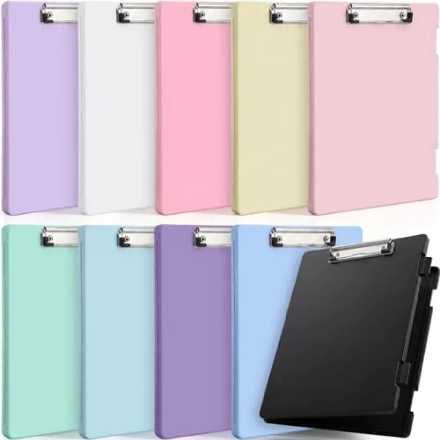 10 Pack Morandi Clipboards with Storage Cases, Colorful PP Writing Clip Boards with Pen Holder Portable Storage Clipboard Boxes
10 Pack Morandi Clipboards with Storage Cases, Colorful PP Writing Clip Boards with Pen Holder Portable Storage Clipboard Boxes