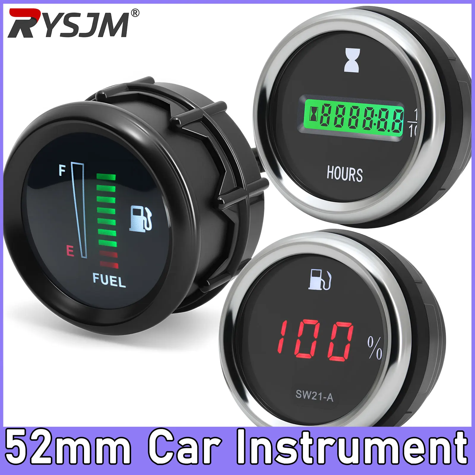 2" 52mm Car Motorcycle Fuel Gauge LED Fuel Level Moto Meter 240-33ohm 0-190ohm Gauge Oil Press Hours Water Temp Voltage
2" 52mm Car Motorcycle Fuel Gauge LED Fuel Level Moto Meter 240-33ohm 0-190ohm Gauge Oil Press Hours Water Temp Voltage