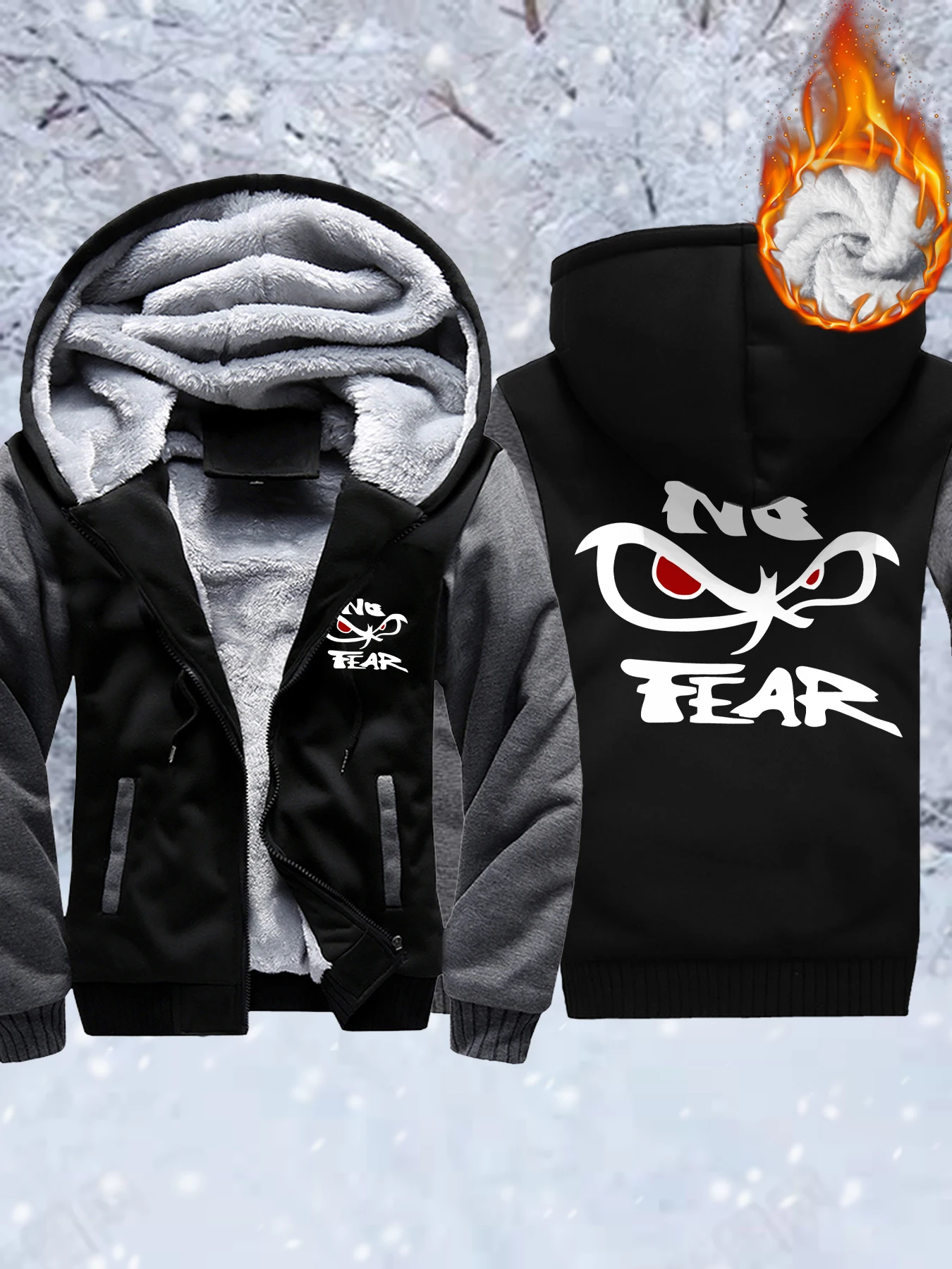 Мужская уличная одежда No Fear Determined Gaze с принтом, повседневная модная куртка с капюшоном, плотное зимнее пальто, мягкая флисовая уличная толстовка
Мужская уличная одежда No Fear Determined Gaze с принтом, повседневная модная куртка с капюшоном, плотное зимнее пальто, мягкая флисовая уличная толстовка