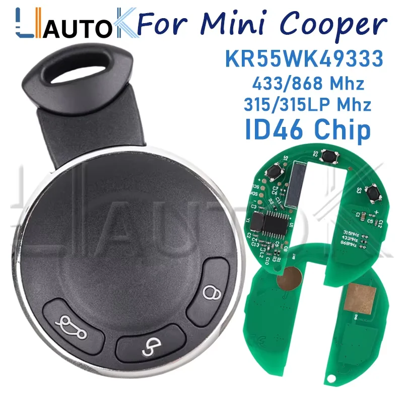 Smart Car Key for BMW for Mini Cooper Cabrio S ONE R58 R60 R61 ID46 Chip FCCID KR55WK49333 315/315LP/433/868Mhz Auto Remote Keys
Smart Car Key for BMW for Mini Cooper Cabrio S ONE R58 R60 R61 ID46 Chip FCCID KR55WK49333 315/315LP/433/868Mhz Auto Remote Keys