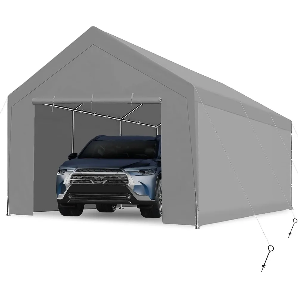 10x20 ft Heavy Duty Carport with Removable Sidewalls, Portable Car Canopy, Garage Tent, Boat Shelter with Reinforced Triangular
10x20 ft Heavy Duty Carport with Removable Sidewalls, Portable Car Canopy, Garage Tent, Boat Shelter with Reinforced Triangular