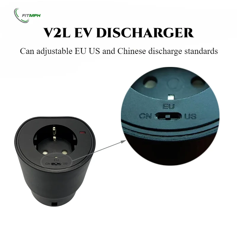 FITMPH V2L EV Discharger, IEC 62196-2 to Schuko socket, 2.5kW 10A 220V MAX, Can adjustable EU US CN three discharge standards
FITMPH V2L EV Discharger, IEC 62196-2 to Schuko socket, 2.5kW 10A 220V MAX, Can adjustable EU US CN three discharge standards