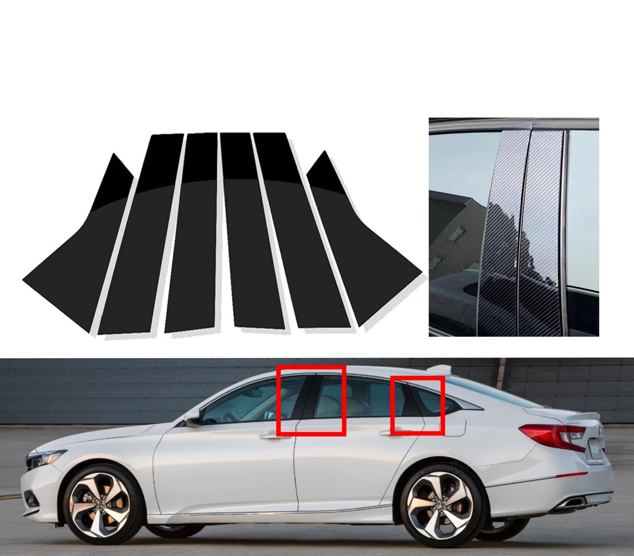 6Pcs Silver Carbon Glossy Black Door Pillar Post Fit For Honda Accord Sedan 2018 2019 2020 2021 2022 2023 Window Sticker Cover
6Pcs Silver Carbon Glossy Black Door Pillar Post Fit For Honda Accord Sedan 2018 2019 2020 2021 2022 2023 Window Sticker Cover