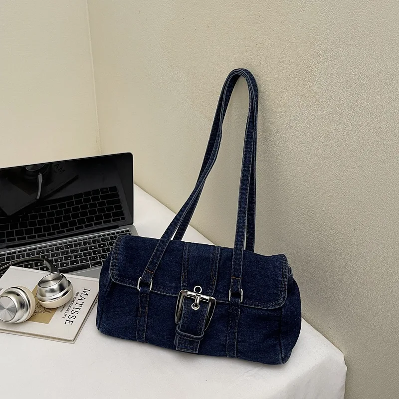 Модная нишевая дизайнерская сумка на плечо, винтажная джинсовая сумка высокого качества с ручкой, удобная и универсальная текстурная дорожная сумка
Модная нишевая дизайнерская сумка на плечо, винтажная джинсовая сумка высокого качества с ручкой, удобная и универсальная текстурная дорожная сумка