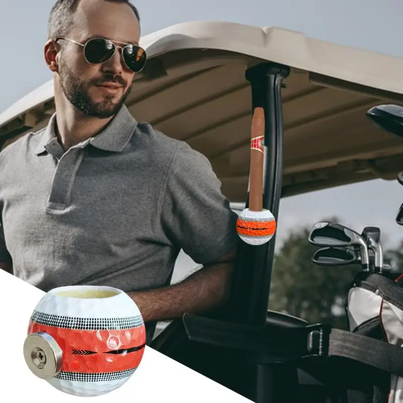 Golf Ball Appearance Cigar Holder With Magnet Cigar Clip For Golfer Can Be Adsorbed On The Cart Or Railing
Golf Ball Appearance Cigar Holder With Magnet Cigar Clip For Golfer Can Be Adsorbed On The Cart Or Railing