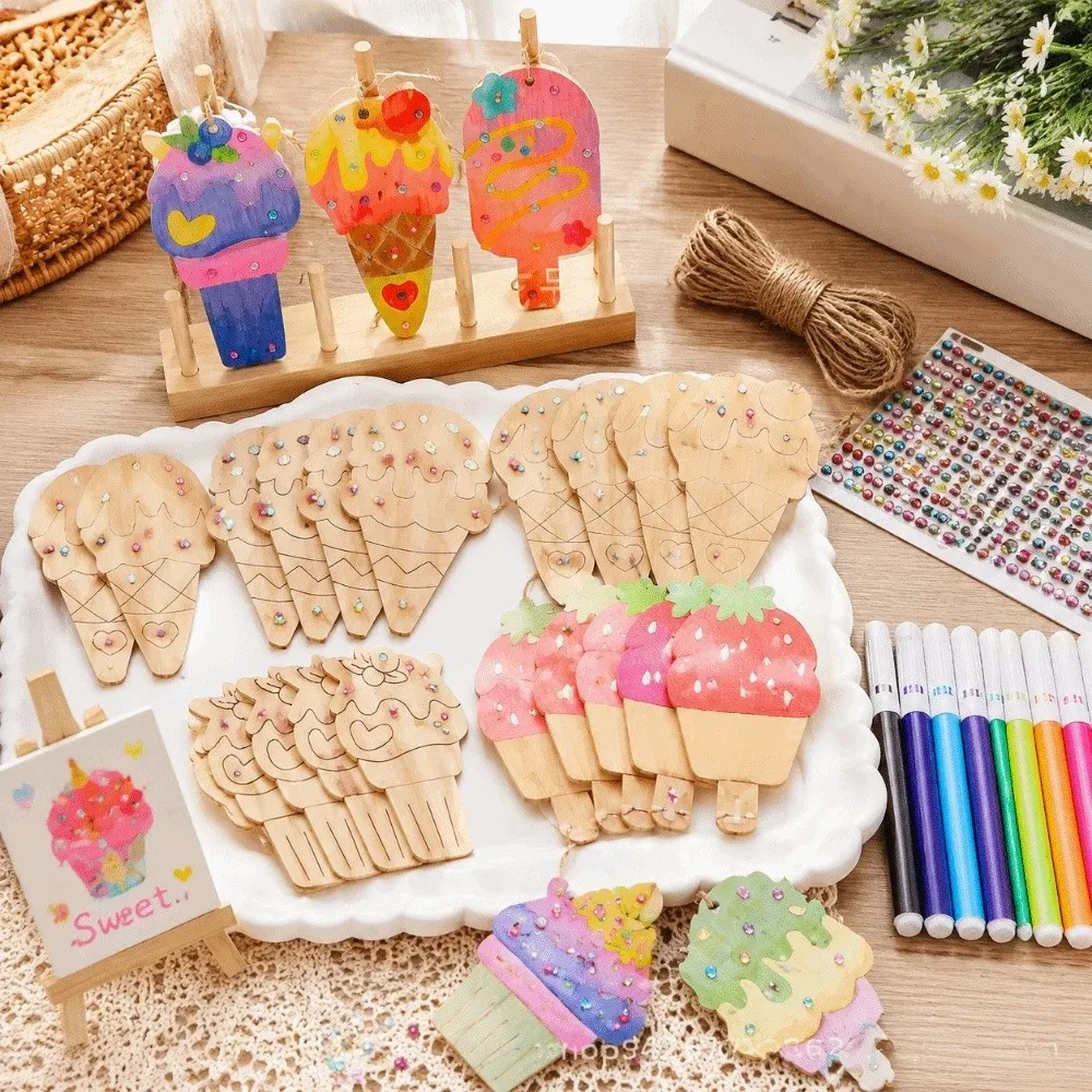 Wooden Ice Cream Graffiti Kit Hanging Decor Handmade Creative Painting Set Party Photo Props Ice Cream Pendant Party Photo Props
Wooden Ice Cream Graffiti Kit Hanging Decor Handmade Creative Painting Set Party Photo Props Ice Cream Pendant Party Photo Props