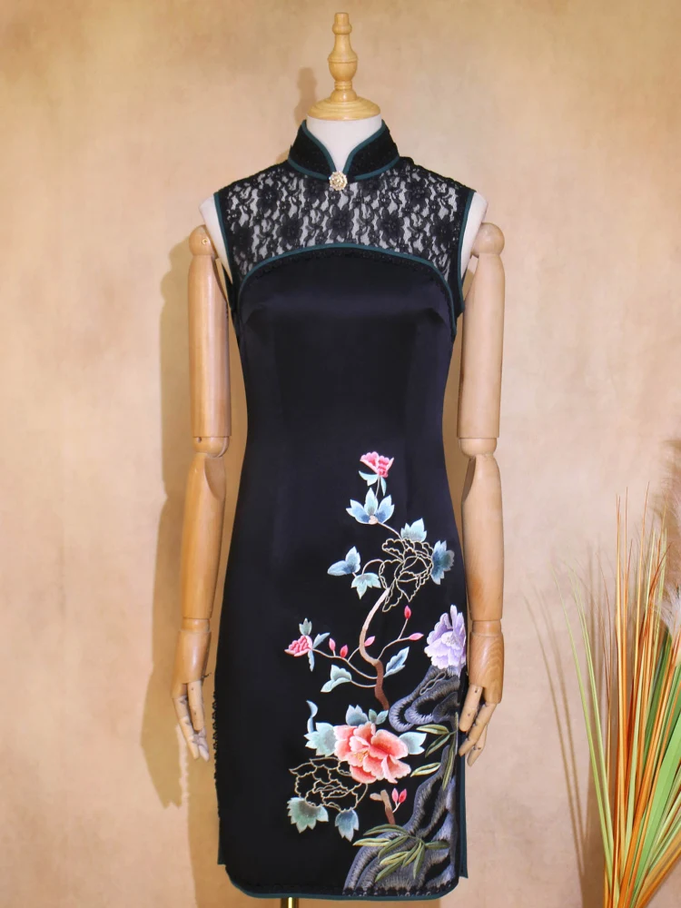 Tao Yumei New Style Embroidered Silk Flag Robe Sleeveless Thin Formal Dress Heavy Embroidery Improved Version G81Q508
Tao Yumei New Style Embroidered Silk Flag Robe Sleeveless Thin Formal Dress Heavy Embroidery Improved Version G81Q508