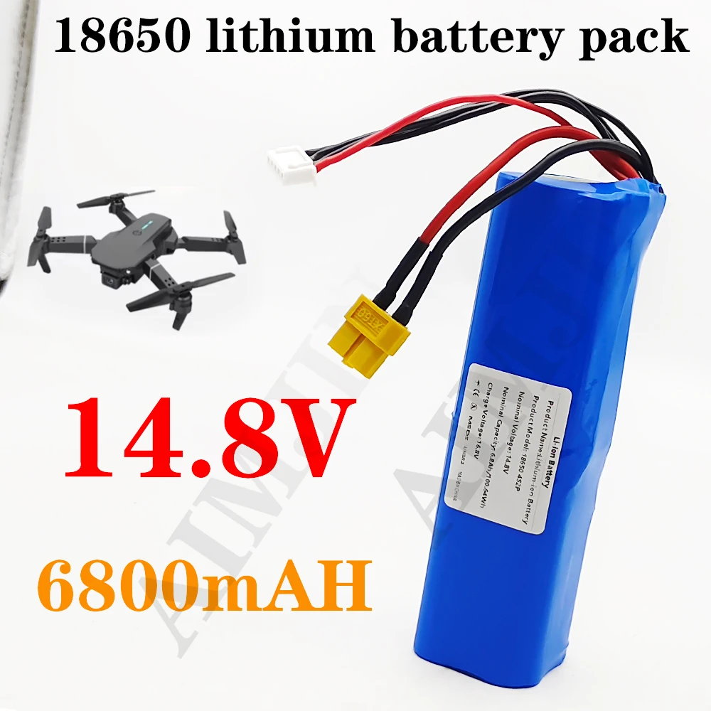 14.8V Li-ion Battery 4S2P 6800mAh High Capacity UAV Rechargeable lpega for Various RC Airplane Drone QuadrotorXH2.54-5P XT60
14.8V Li-ion Battery 4S2P 6800mAh High Capacity UAV Rechargeable lpega for Various RC Airplane Drone QuadrotorXH2.54-5P XT60