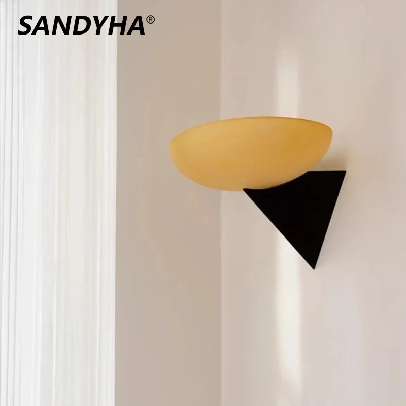SANDYHA Nordic Wall Lamp Glass Lampshade Iron Base LED Lights Living Room Bedroom Bedside Table Corridor Study Lighting Fixtures
SANDYHA Nordic Wall Lamp Glass Lampshade Iron Base LED Lights Living Room Bedroom Bedside Table Corridor Study Lighting Fixtures