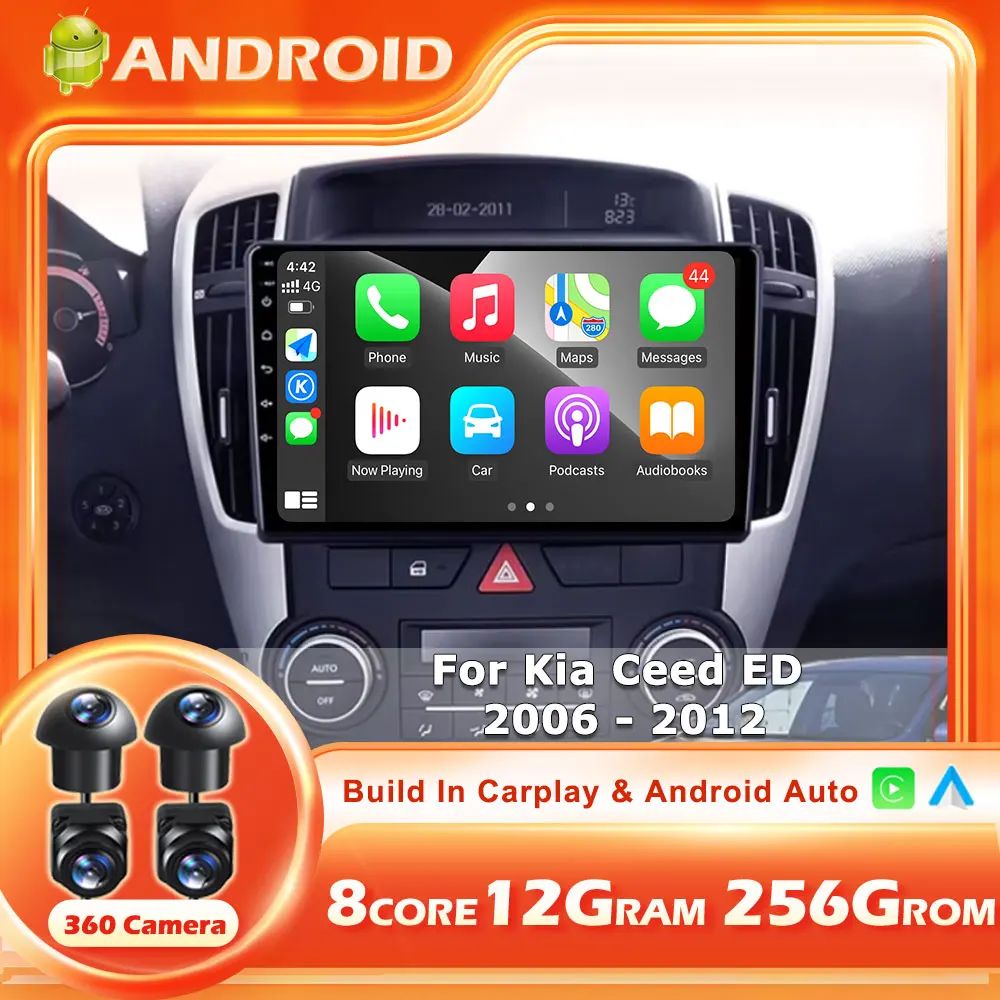 Android 14 Carplay Auto For Kia Ceed ED 2006 - 2012 Car Radio Multimedia Video Player Navigation GPS No 2 Din DVD DSP 4G
Android 14 Carplay Auto For Kia Ceed ED 2006 - 2012 Car Radio Multimedia Video Player Navigation GPS No 2 Din DVD DSP 4G