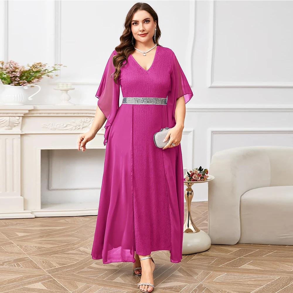 Customized Exquisite Formal Dress V Neck Chiffon Handkerchief Sleeve Mother of Bride Dresses Wedding Guest Party Evening Gown
Customized Exquisite Formal Dress V Neck Chiffon Handkerchief Sleeve Mother of Bride Dresses Wedding Guest Party Evening Gown