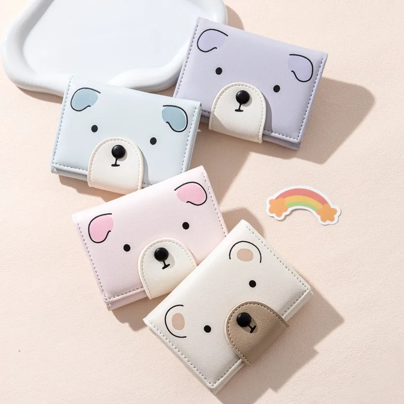 Korean Version Cute Cartoon Women's Card Wallet Bag Student Three Fold Credit Card Purse Fashion Female Zero Leather Purse
Korean Version Cute Cartoon Women's Card Wallet Bag Student Three Fold Credit Card Purse Fashion Female Zero Leather Purse