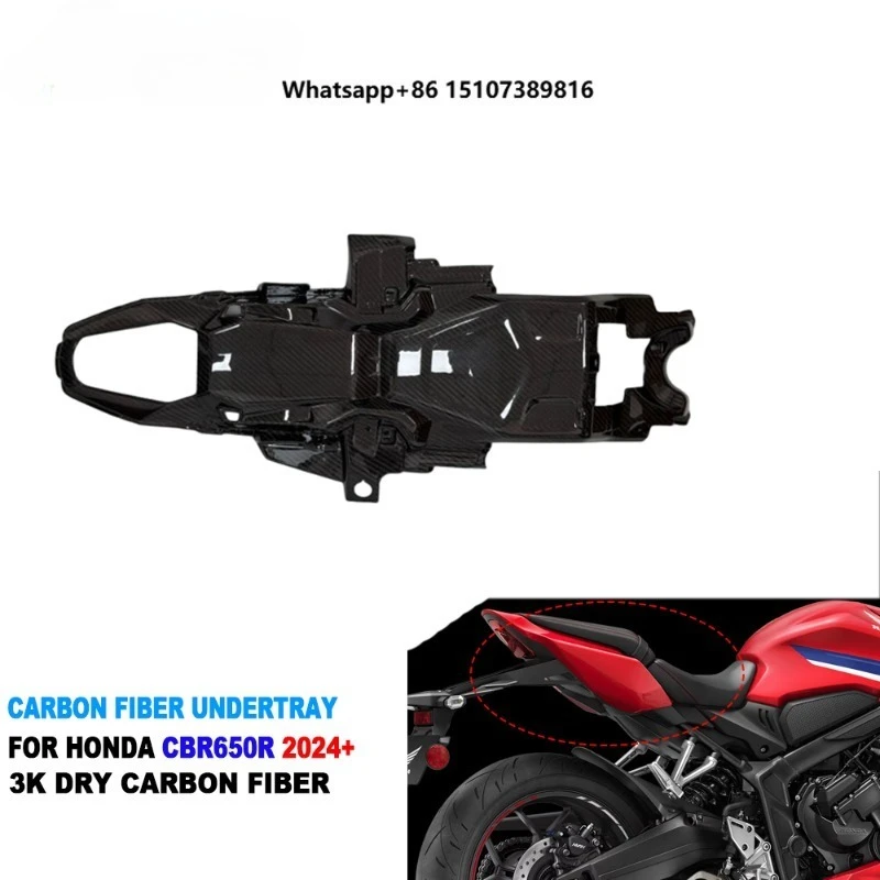 Dry Carbon Fiber Motorcycle Rear Tail Lower Fairing Under Tray for CBR650R 2024 2025
Dry Carbon Fiber Motorcycle Rear Tail Lower Fairing Under Tray for CBR650R 2024 2025