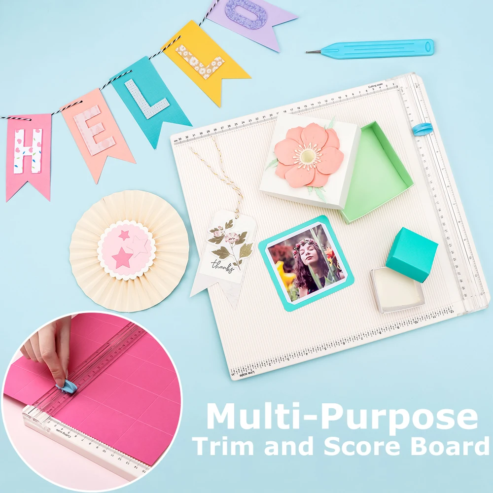 12*12 Trim and Score Board Multi-Purpose Paper Trimmer Paper Cutter Machine for Diy Craft Scrapbook Photo Album Embellishments
12*12 Trim and Score Board Multi-Purpose Paper Trimmer Paper Cutter Machine for Diy Craft Scrapbook Photo Album Embellishments