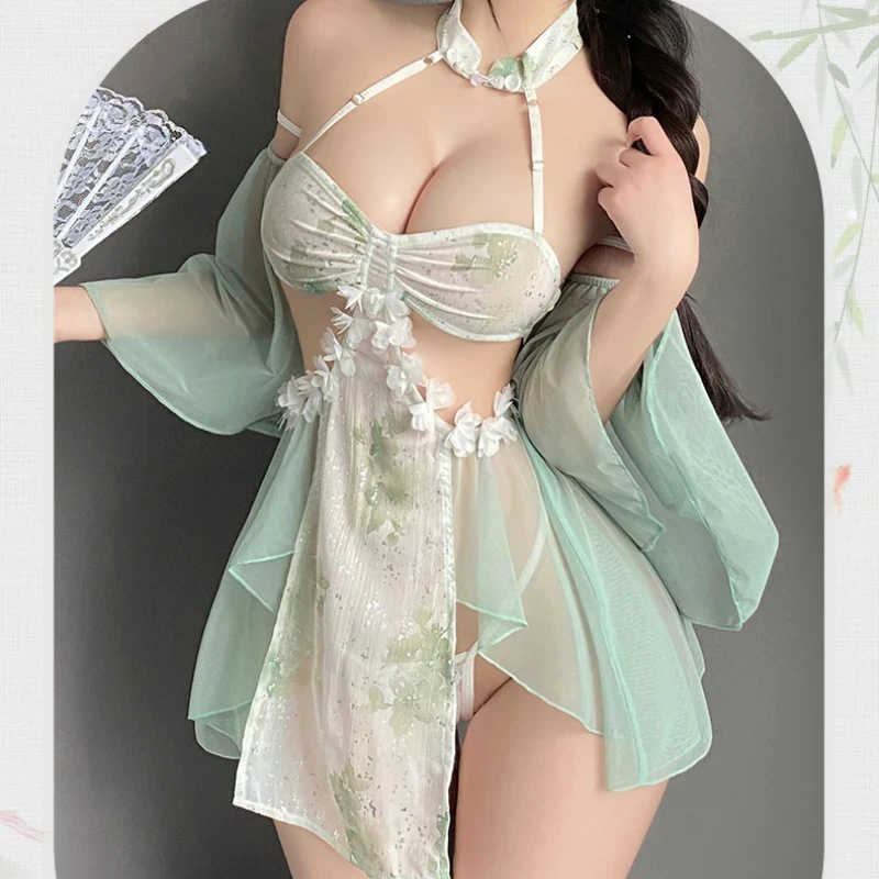 Сексуальная юбка Cheongsam с разрезом, прозрачный женский порно комплект Hanfu, традиционное китайское улучшение платья, экзотический очаровательный костюм, зеленый 2025
Сексуальная юбка Cheongsam с разрезом, прозрачный женский порно комплект Hanfu, традиционное китайское улучшение платья, экзотический очаровательный костюм, зеленый 2025