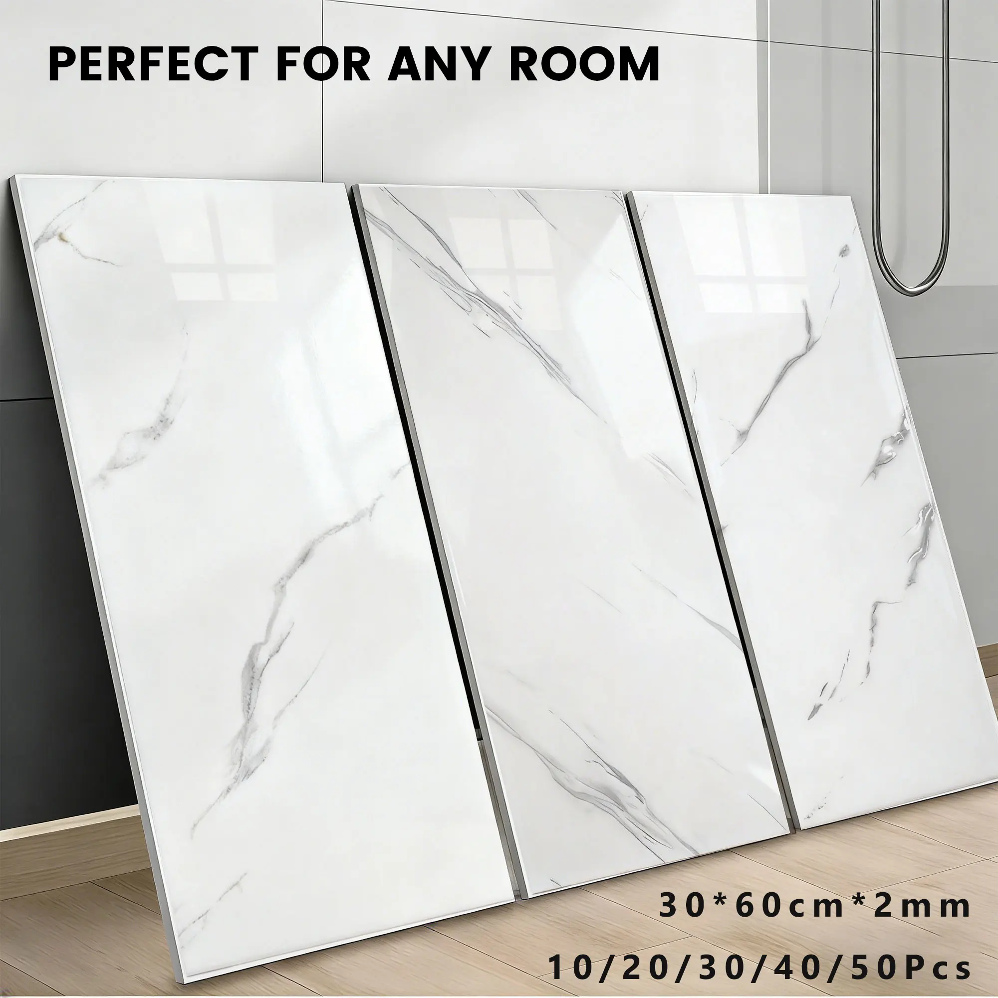 PET Faux Tile Marble Self-Adhesive Wallpaper for Kitchen Bathroom Wall Renovation, Old House Remodel, Peel and Stick
PET Faux Tile Marble Self-Adhesive Wallpaper for Kitchen Bathroom Wall Renovation, Old House Remodel, Peel and Stick