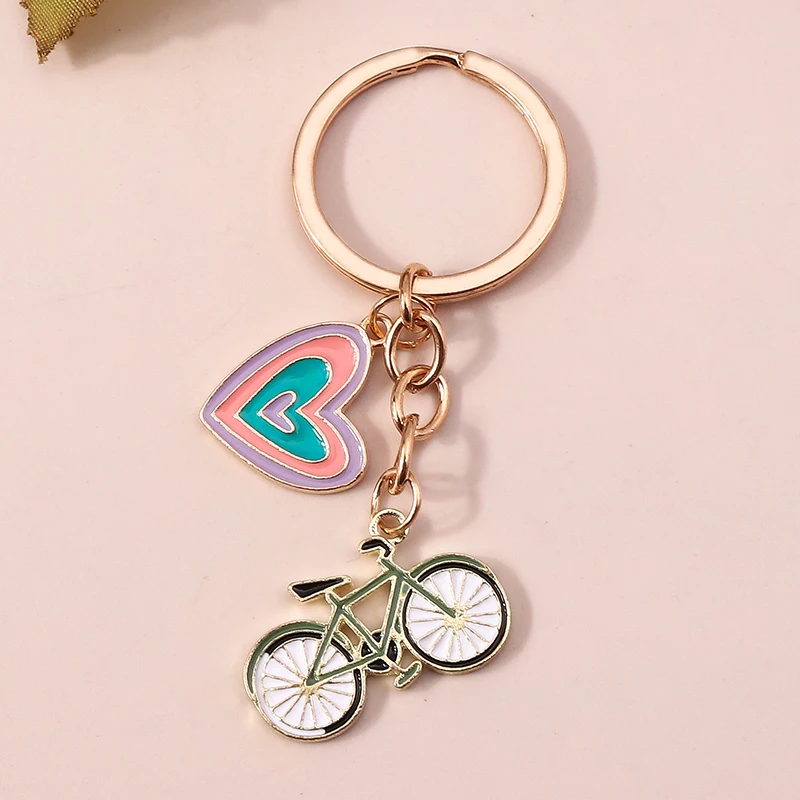 Cute Enamel Simulation Mini Bicycle Keychain Love Heart Key Ring Pendants for Women Girls Handbag Decor DIY Jewelry Gifts
Cute Enamel Simulation Mini Bicycle Keychain Love Heart Key Ring Pendants for Women Girls Handbag Decor DIY Jewelry Gifts
