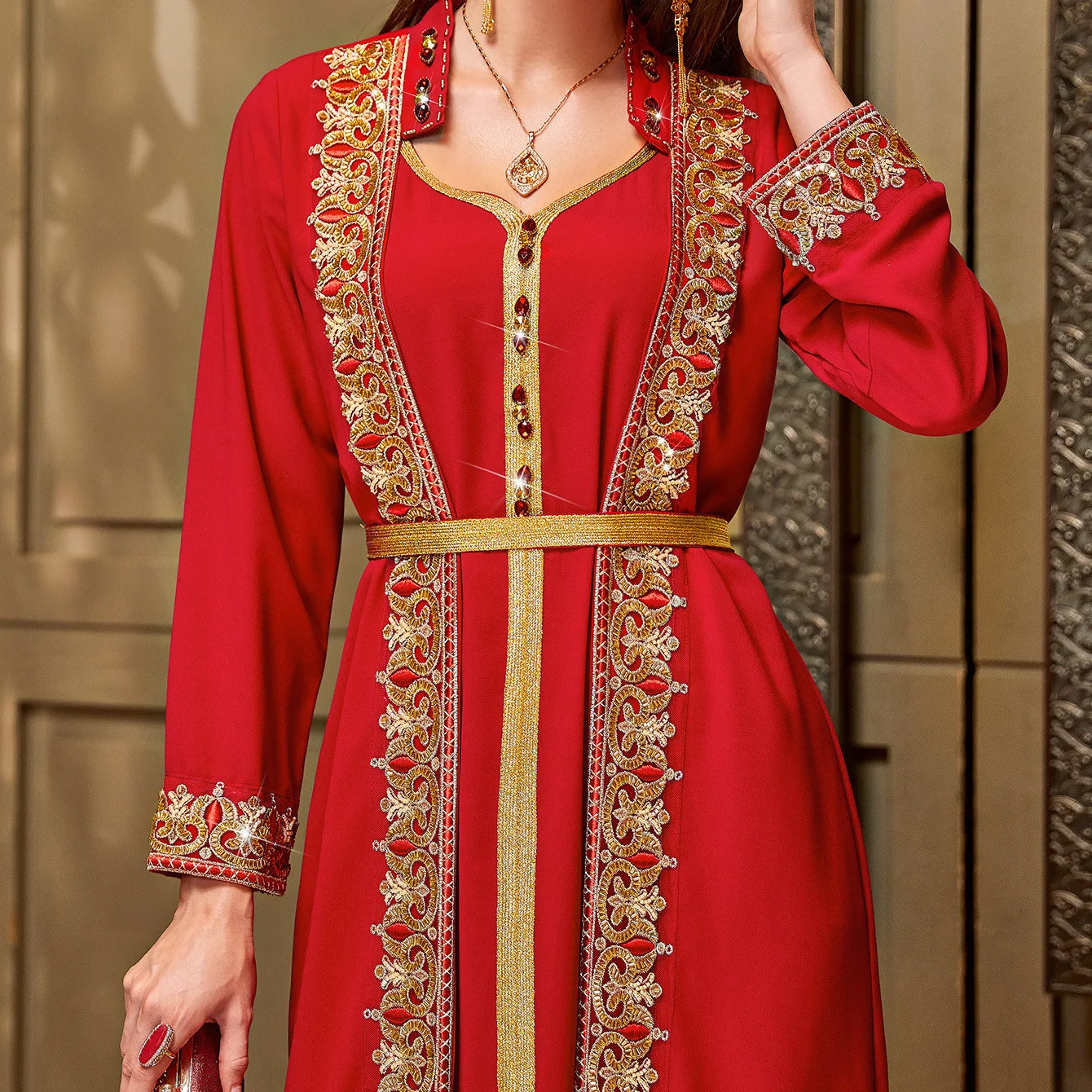 Fashion Lace Embroidery Abaya Dubai Kaftan Woman Muslim Dress Islam Jalabiya Eid Djellaba Kebaya Caftan Marocain Femme Vestidos
Fashion Lace Embroidery Abaya Dubai Kaftan Woman Muslim Dress Islam Jalabiya Eid Djellaba Kebaya Caftan Marocain Femme Vestidos