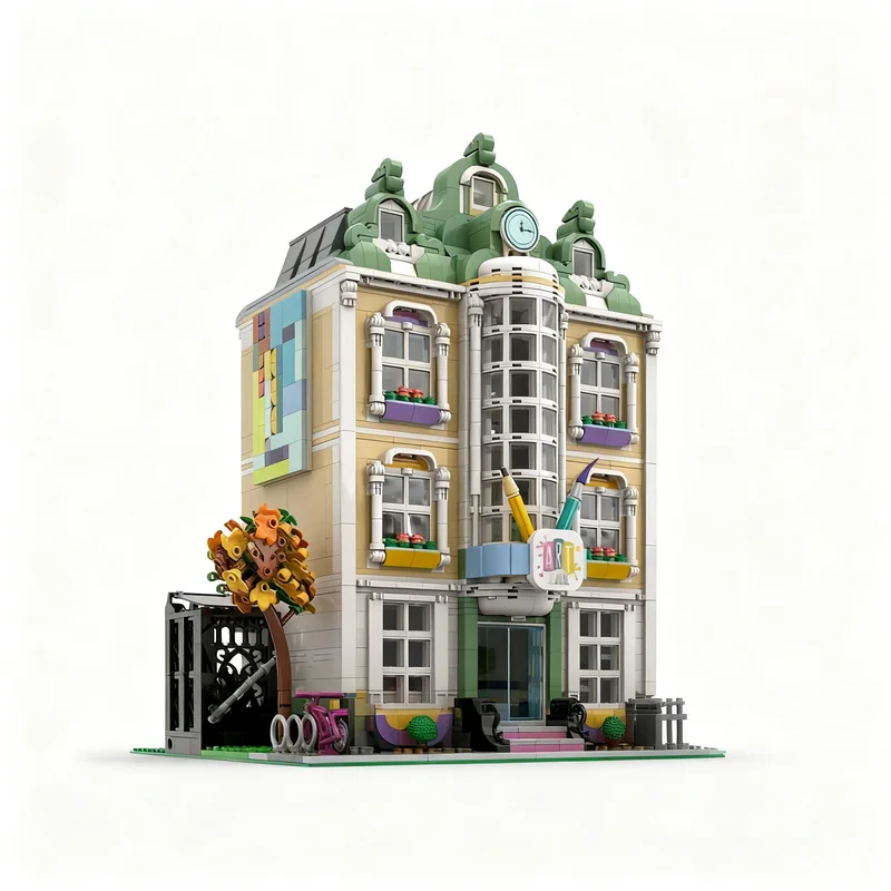 NEW 2902PCS City Hot Selling Street View Moc Art School Corner Model DIY Creative Ideas Child Toy Assembly Puzzle Gift 41711
NEW 2902PCS City Hot Selling Street View Moc Art School Corner Model DIY Creative Ideas Child Toy Assembly Puzzle Gift 41711