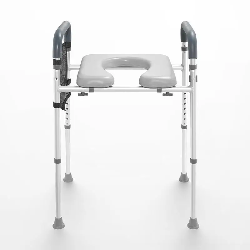 Commode Chair 19.3" - 25.2" For Elderly Handicap Pregnant, Height Adjustable Padded Seat Support Rail Aluminum Frame 350lbs Capacity Medical Toilet Riser Accessory
Commode Chair 19.3" - 25.2" For Elderly Handicap Pregnant, Height Adjustable Padded Seat Support Rail Aluminum Frame 350lbs Capacity Medical Toilet Riser Accessory
