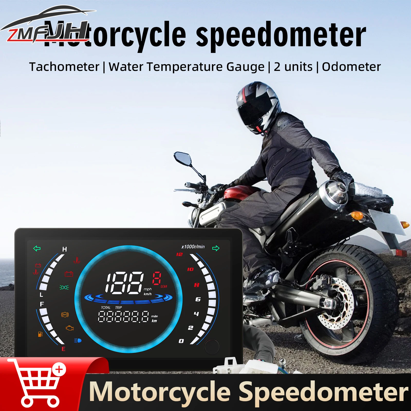 LED Digital Motorcycle Speedometer Tacho Meter Dashboard Water Temperature Meter Speed Meter 12V 199km/h Motor Instrument
LED Digital Motorcycle Speedometer Tacho Meter Dashboard Water Temperature Meter Speed Meter 12V 199km/h Motor Instrument