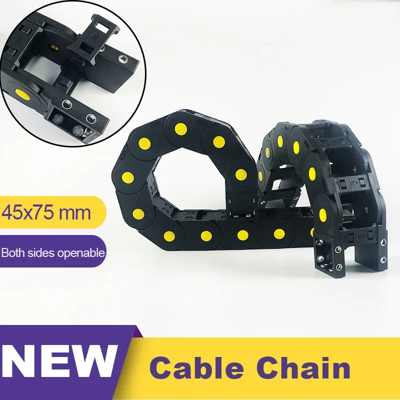 45*75 Transmission Cable Drag Chain Leaf Chain 45 Wire Carrier for CNC Router Machine Cable 45x75
45*75 Transmission Cable Drag Chain Leaf Chain 45 Wire Carrier for CNC Router Machine Cable 45x75