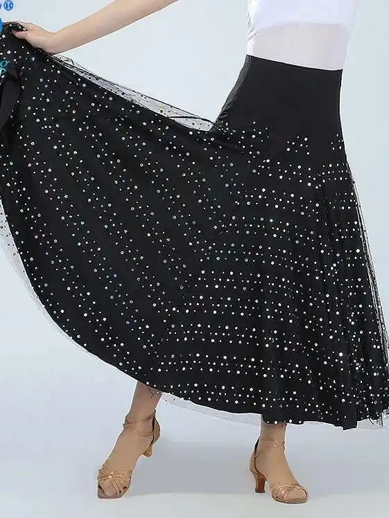 Sparkling Skirt New Modern Dance Half Skirt Ballroom Dance Big Swing Dress Stage Performance Waltz Dance Hall Dance Long Skirt
Sparkling Skirt New Modern Dance Half Skirt Ballroom Dance Big Swing Dress Stage Performance Waltz Dance Hall Dance Long Skirt