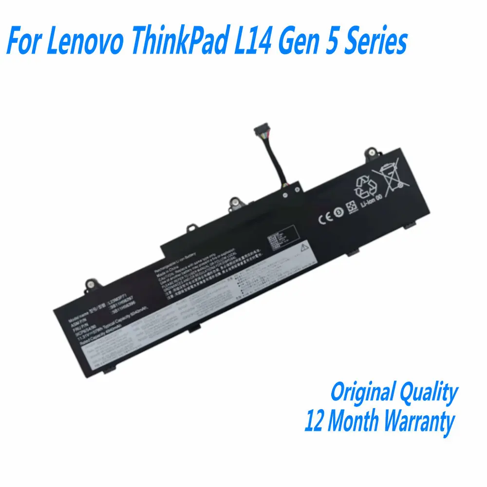 11.31V 46.5Wh Laptop Battery For Lenovo ThinkPad L14 Gen 5 Series L23L3P70 L23X3P70 L23M3P70
11.31V 46.5Wh Laptop Battery For Lenovo ThinkPad L14 Gen 5 Series L23L3P70 L23X3P70 L23M3P70