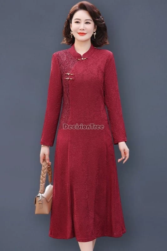 2025 new chinese improved retro elegant style cheongsam dress autumn fashion stand collar long sleeve slimming women qipao dress
2025 new chinese improved retro elegant style cheongsam dress autumn fashion stand collar long sleeve slimming women qipao dress