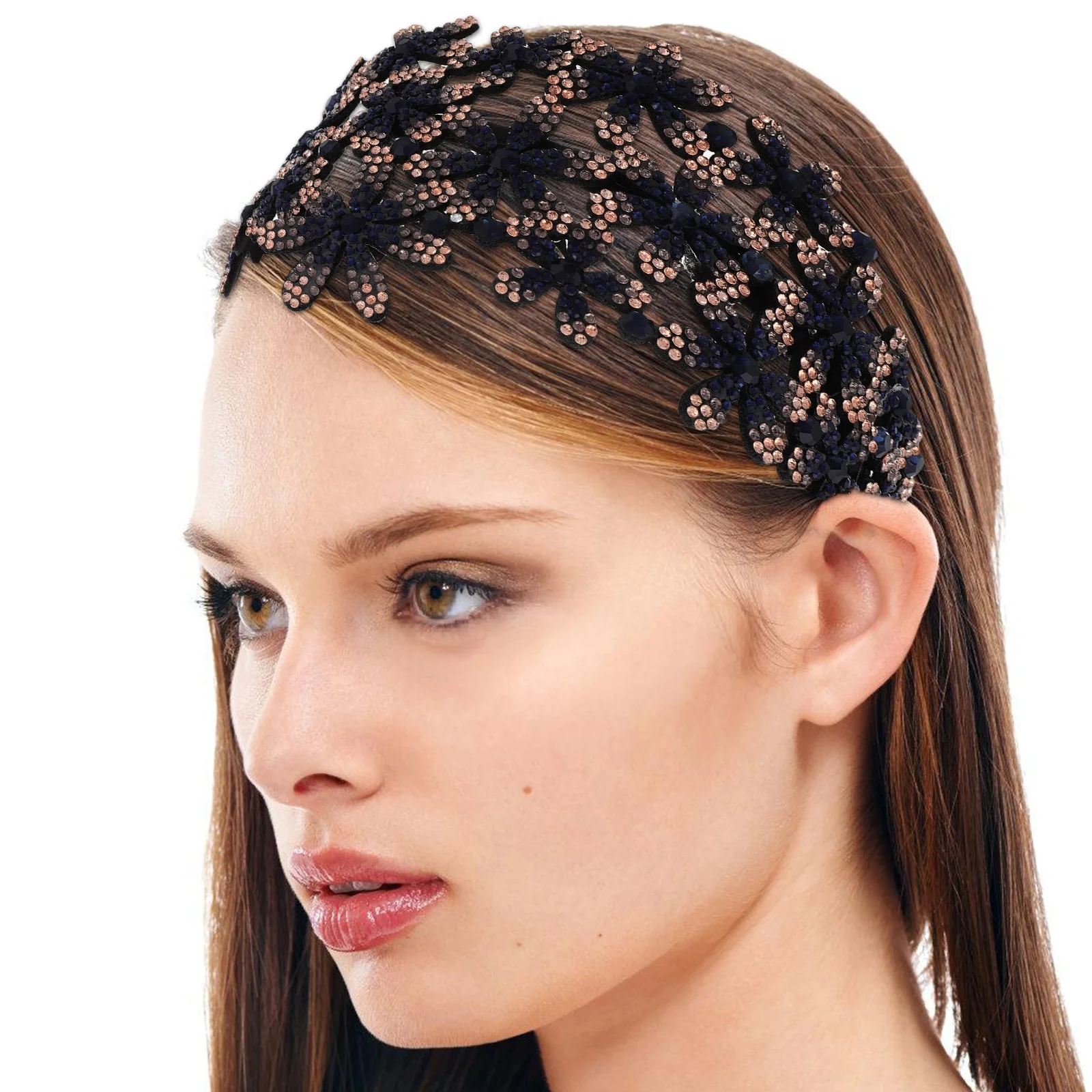 Wide Rhinestone Flower Headband for Women Anti-Slip Fashion Hair Accessory Bridal Wedding Party Daily Use Bridal Headdress 
Wide Rhinestone Flower Headband for Women Anti-Slip Fashion Hair Accessory Bridal Wedding Party Daily Use Bridal Headdress
