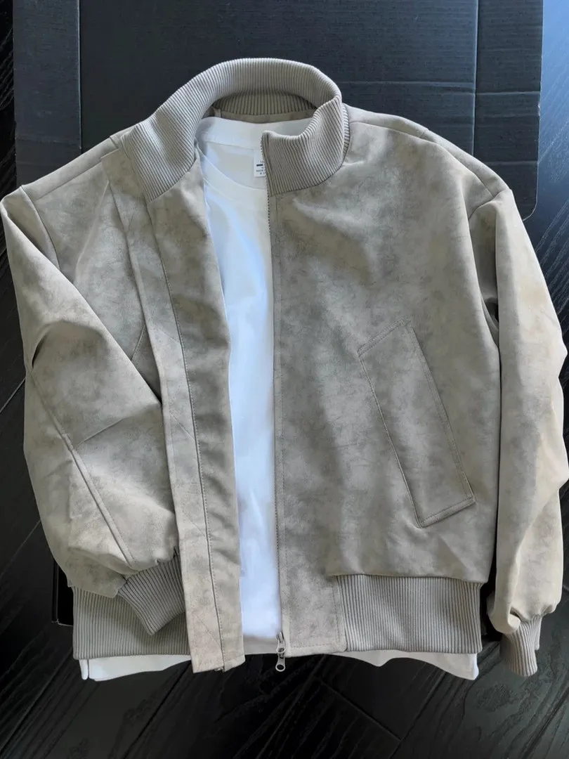 Matte Dyed Short Leather Jacket Men's Autumn Motorcycle Pilot Jacket American High Street Stand Collar Baseball Style
Matte Dyed Short Leather Jacket Men's Autumn Motorcycle Pilot Jacket American High Street Stand Collar Baseball Style