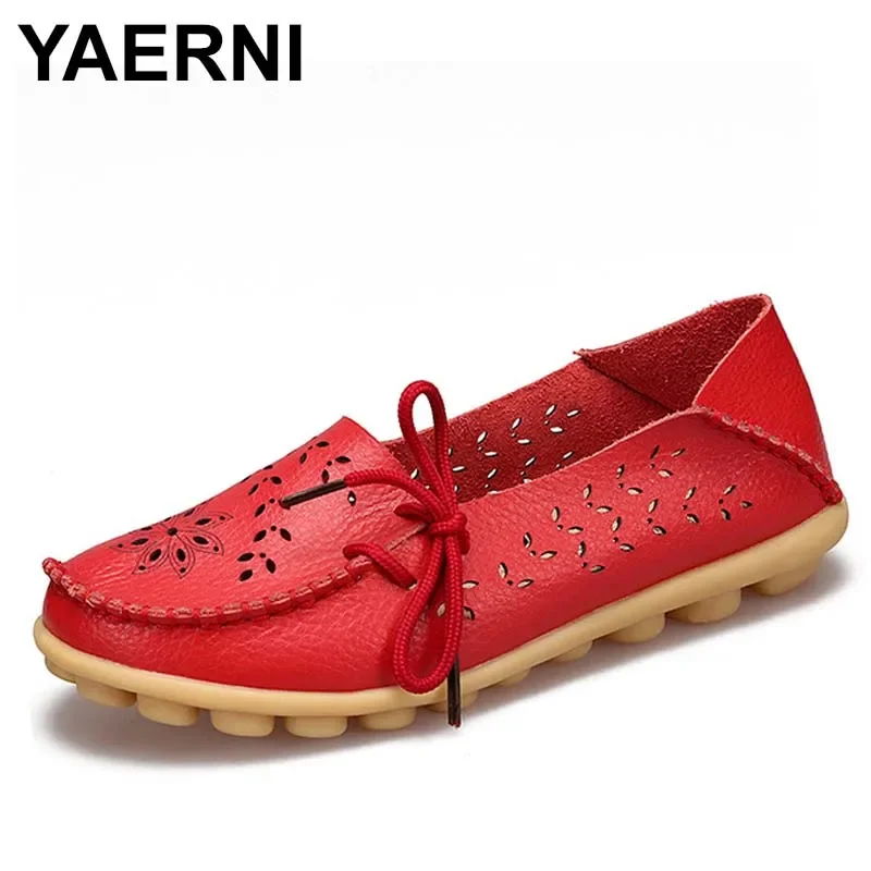 YAERNI Ballet Summer Cut Out Women Genuine Leather Shoes Woman Flat Flexible Round Toe Nurse Casual Fashion Loafer
YAERNI Ballet Summer Cut Out Women Genuine Leather Shoes Woman Flat Flexible Round Toe Nurse Casual Fashion Loafer