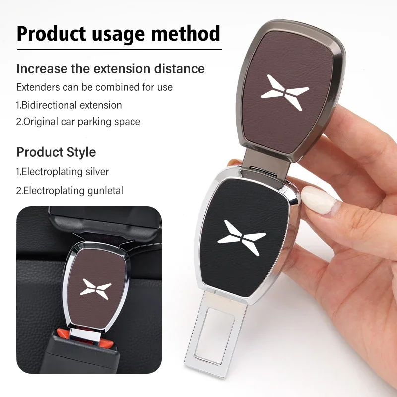 For Xpeng Xiaopeng G6 G9 P7+ P7i M03 X9 G7 P5 G3, Leather Metal Car Seat Belt Extender Buckle Clip Safety Belt Plug Extender
For Xpeng Xiaopeng G6 G9 P7+ P7i M03 X9 G7 P5 G3, Leather Metal Car Seat Belt Extender Buckle Clip Safety Belt Plug Extender
