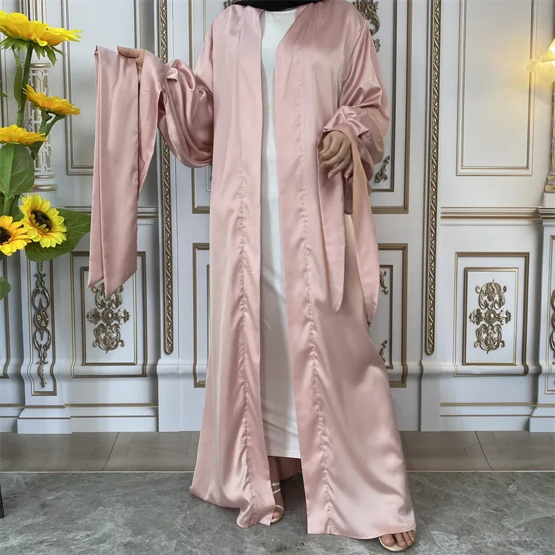 Eid Open Abaya Dubai Turkey Muslim Fashion Hijab Dress Bubble Sleeves Satin Abayas for Women Islam Kaftan Kimono Femme Musulmane
Eid Open Abaya Dubai Turkey Muslim Fashion Hijab Dress Bubble Sleeves Satin Abayas for Women Islam Kaftan Kimono Femme Musulmane