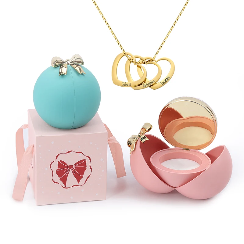 Luxury Round Rose Gift Box with Personalized Name Heart Necklace, Elegant Festival Gift for Women
Luxury Round Rose Gift Box with Personalized Name Heart Necklace, Elegant Festival Gift for Women